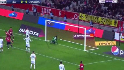 Anwar El-Ghazi Goal HD - Lille 1 - 0 Strasbourg - 28.01.2018 (Full Replay)