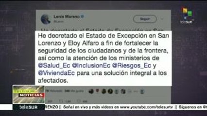 Ecuador: estado de excepción alcanza a localidades en la frontera