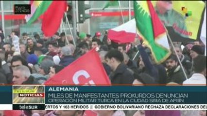 Protestan en Alemania contra la ofensiva turca en Siria