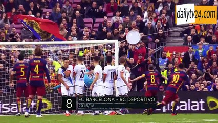 Best 10 free kick by Messi