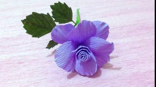 How to Make Rose Crepe Paper flowers - Flower Making of Crepe Paper - Paper Flower Tutorial