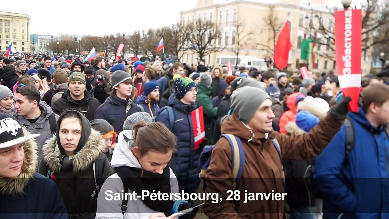 Russie : manifestation contre Poutine à Saint Pétersbourg