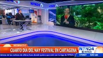 Los escritores Jesús Miguel Soto, Marc Levy y la doctora en ciencias naturales Gabrielle Walker hablaron con NTN24 desde el Hay Festival en Cartagena