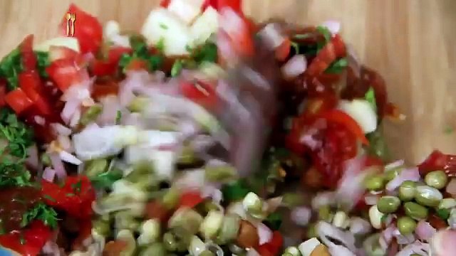 Sprout Canapes Indian Homemade Vegetarian Sweet & Tangy Quick Bite Recipe By Ruchi Bharani