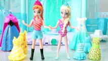 Poly Poket Dress Up Elsa Anna Disney Princess Baby Doll Bath Time Toy Surprise Eggs