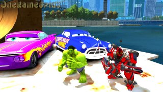 Nursery Rhymes Disney PIXAR cars Ramone and Hudson Hornet Hulk & Transformer Stinger
