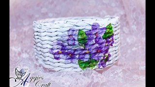 Wicker paper tutorial - basket with flowers