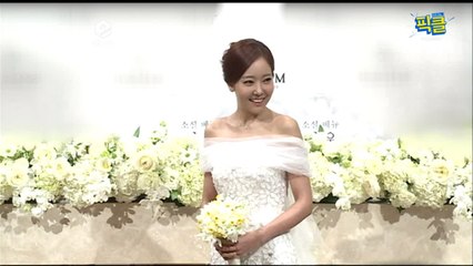 '셋째 임신' 소유진, 백종원과 결혼식 때 모습 어땠나? '러블리'