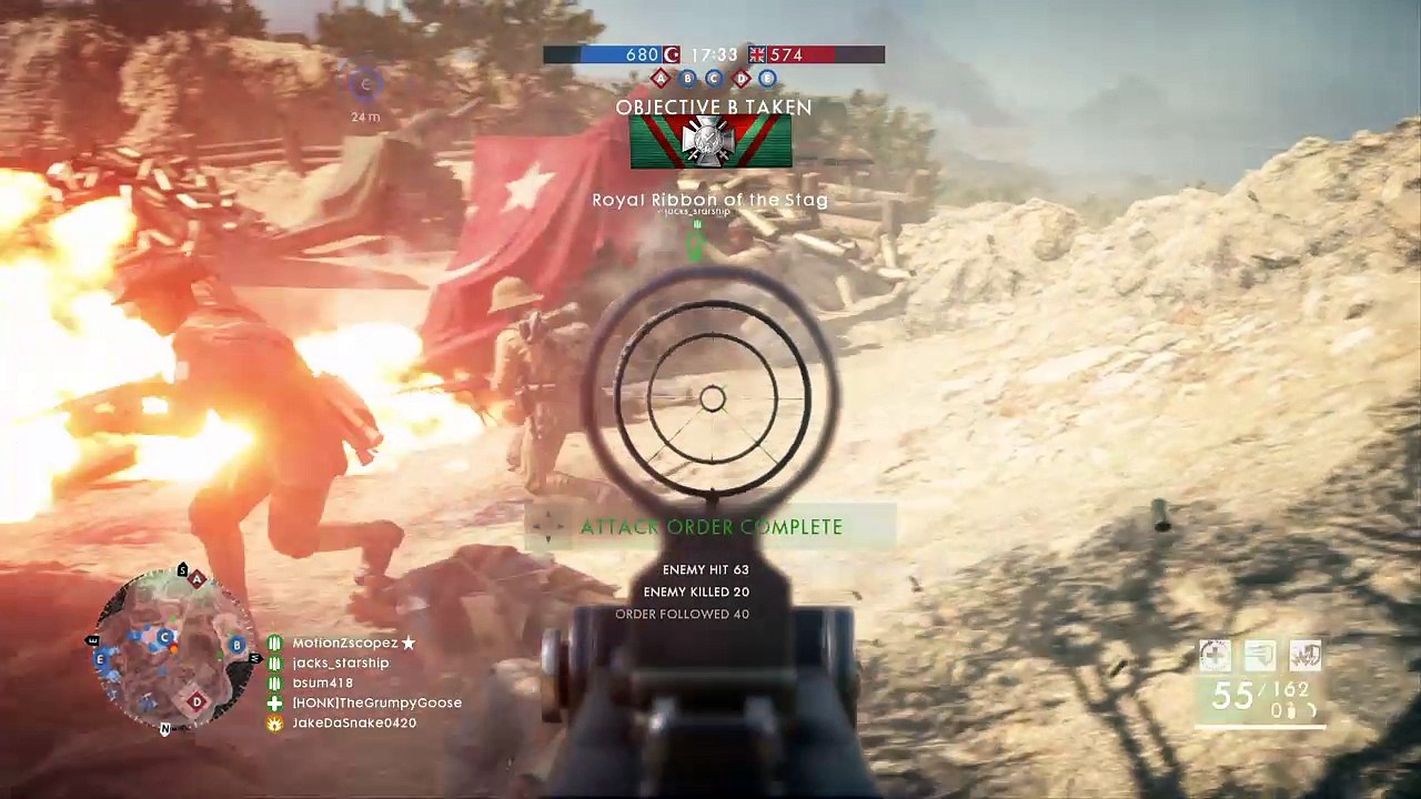 Battlefield 1, 8- 10 kills in 25 seconds