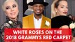 Stars wear white roses on Grammys 2018 red carpet in solidarity with #TimesUp