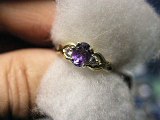 14K Gold Ring w/Amethyst - Topaz Ebay