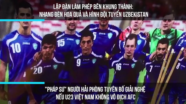 Lập đàn làm phép bên khung thành: nhang đèn hoa quả và hình đội tuyển Uzbekistan, Pháp sư người Hải Phòng tuyên bố giải nghệ nếu U23 Việt Nam không vô địch AFC