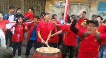 Sinh viên Bách Khoa tập trung tại trường cổ vũ cho U23 Việt Nam