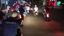 CSGT dẫn đoàn CĐV ăn mừng đội tuyển U23 Việt Nam chiến thắng