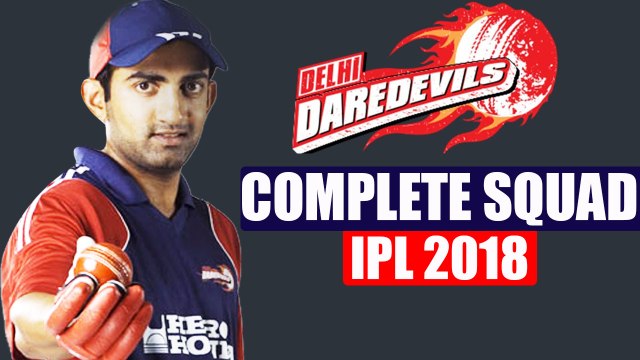 IPL Auction 2018 : Delhi team 2018|Delhi Daredevils COMPLETE SQUAD with Price | वनइंडिया हिंदी