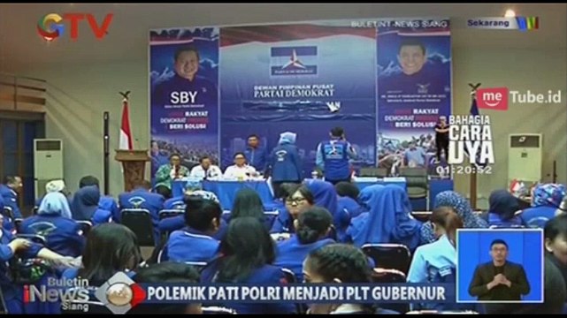 Partai Demokrat Tolak Plt Gubernur dari Jenderal Polri Aktif