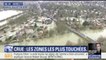 Crue de la Seine: Les images de l'hélicoptère BFMTV au dessus de la Seine-et-Marne