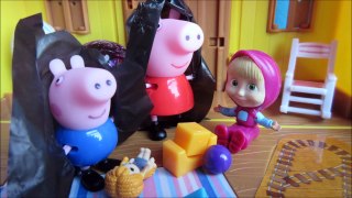 Peppa Pig y George fiesta Halloween con Masha y el Oso Capítulo Pigstorias Peppa hace truco o trato