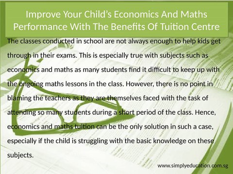 Maths Performance With The Benefits Of Tuition Centre