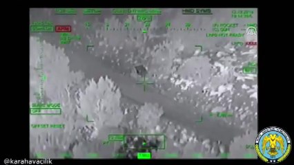 ATAK helikopterinin terör hedeflerini vurma anı - AFRİN