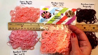 Rainbow Loom Mixed Skin Tones Rubber Bands vs Loom Bandz Pastel Peach