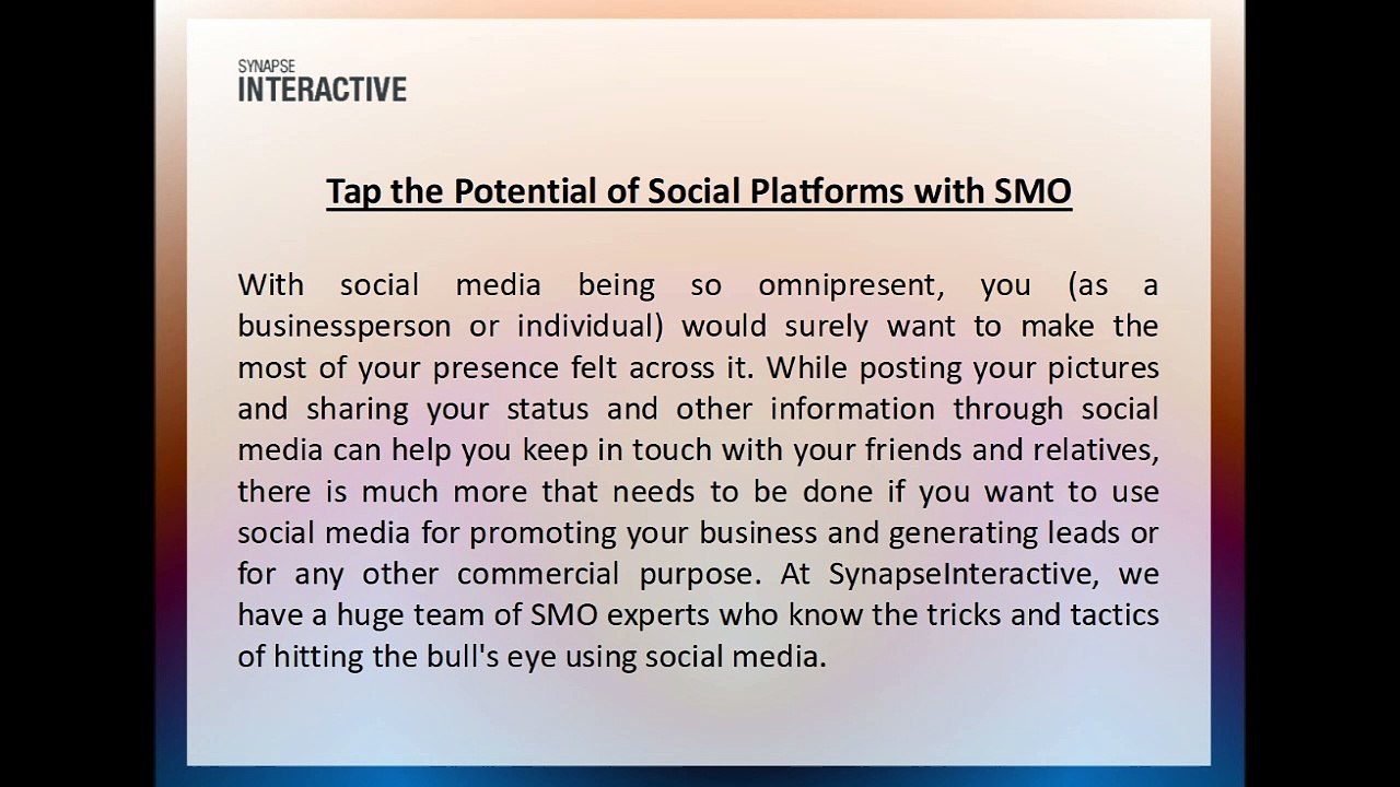 SynapseInteractive SMO Company India