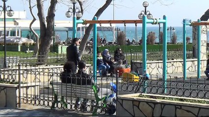 Tekirdağlılar sıcak havanın keyfini çıkartıyor