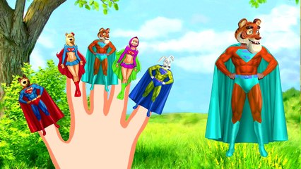 Маша и медведь Cупер герои Cемья пальчиков Masha and Bear Superman finger family