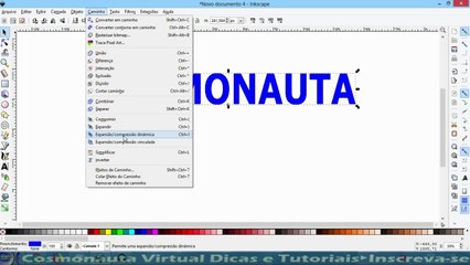 Contornar textos no Inkscape