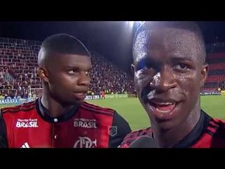 OLHA O QUE O LINCOLN E VINICIUS JR FALARAM NO INTERVALO DE JOGO CONTRA O BANGÚ