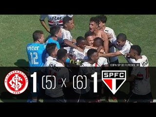 PÊNALTIS - Internacional 1 (5x6) 1 São Paulo - TRICOLOR NA FINAL - Copa SP de Futebol Jr 2018