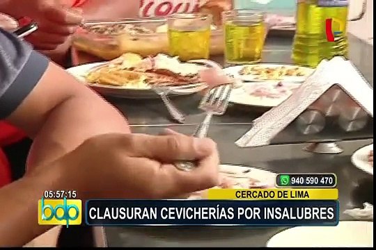 Cercado de Lima: clausuran cevicherías por preparar alimentos en pésimas condiciones de higiene