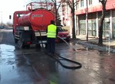 Umesto čišćenja snega, pranje ulica, 29. januar 2018. (RTV Bor)