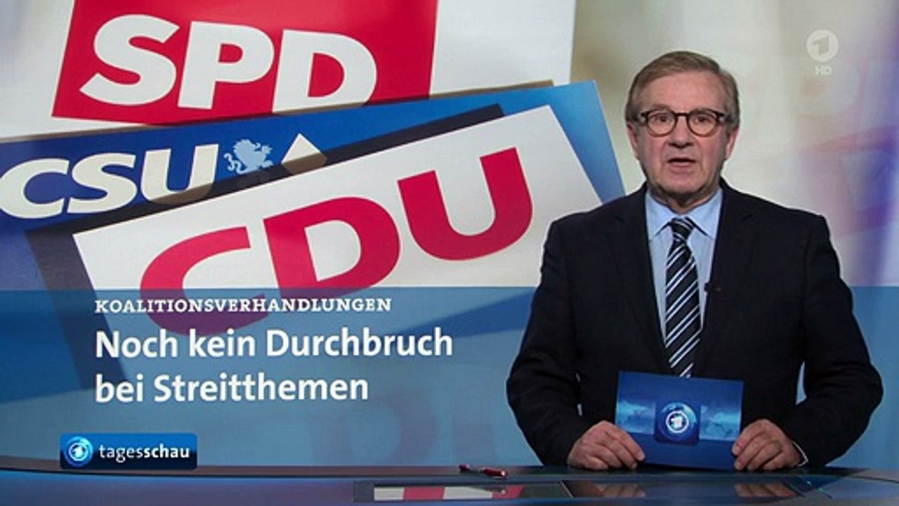 SCHWERPUNKT: Koalitionsgespräche von Union und SPD- Noch kein Durchbruch | Tagesschau24