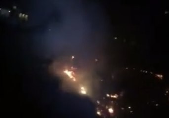 Multi-Acre Malibu Brush Fire Seen From Helicopter