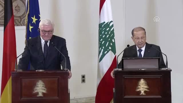 Almanya Cumhurbaşkanı Steinmeier - Lübnan Cumhurbaşkanı Avn Basın Toplantısı
