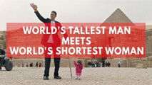 World's tallest man meet's world's shortest woman