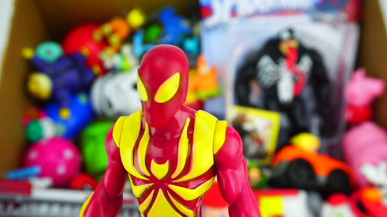 Box Full of Toys | Spiderman Figure Disney Cars Figures Vehicles toys Cars Disney Action Figures 13