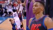 Russell Westbrook STARES Joel Embiid Down While Dribbling Out the Clock After Getting Posterized