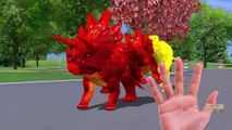 Colors Dinosaurs 3D Animation Cartoons for Kids Finger Family Nursery Rhymes for Children