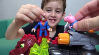Batman vs Superman - George da Peppa Pig Galinha Pintadinha Pocoyo Brinquedos em Português Toys