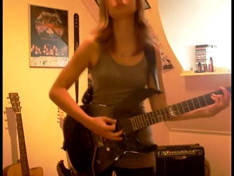 Blackened Metallica guitar cover by Cissie - Kirk Hammett solo included