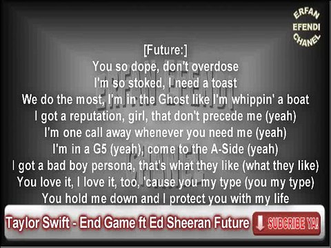 Taylor Swift - End Game Karaoke Lyric Cover Acoustic