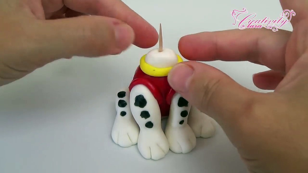 MARSHALL PAW PATROL CAKE TOPPER FONDANT TUTORIAL