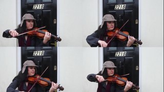 Sherlock BBC Theme (violin cover)   1 Girl, 4 Violins!