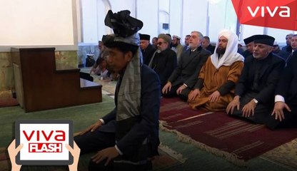 Jokowi Jadi Imam Salat Berjamaah Presiden Afghanistan
