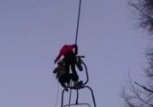 Austrian Armed Forces Rescue Skiers From Broken Chairlift