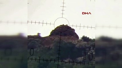 Terörist mevzileri böyle vuruldu