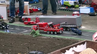 RC Fire Trucks Engine Ladder Fire Fighter Feuerwehren im Einsatz Brand ♦ Lingen 2016
