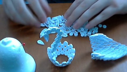 How to make 3d quilling swan part1